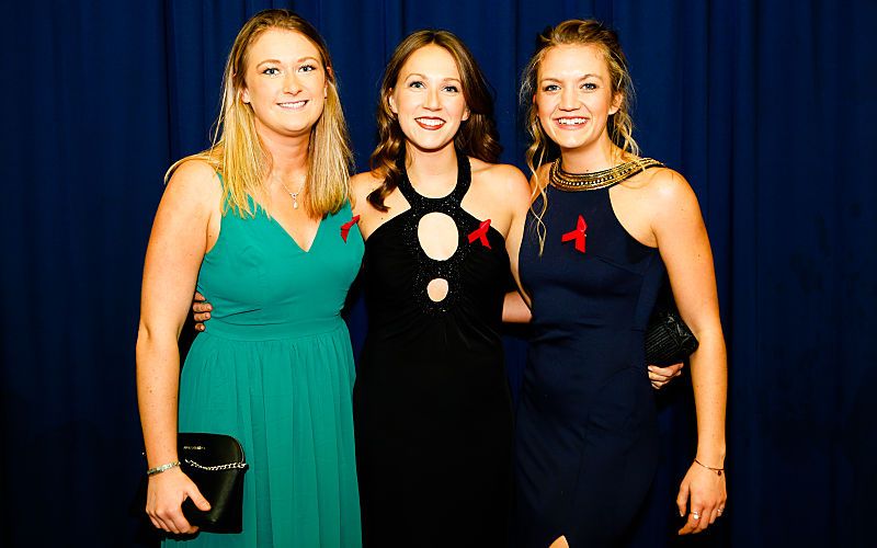 Rainbow Ball Committee with Rowcroft Staff